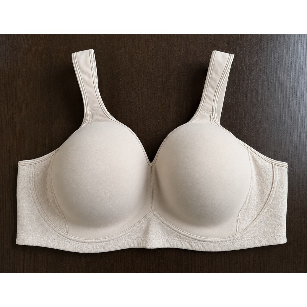 Playtex 18 Hour 4049 Side & Back Smoothing Wirefree Bra Women’s 44DD Beige